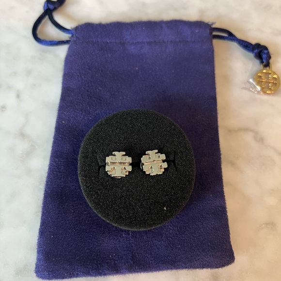 Tory Burch Silver Stud Earrings - Picture 1 of 3